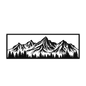 Mountain Scene View Metal Wall Art - MAIKERU STUDIO