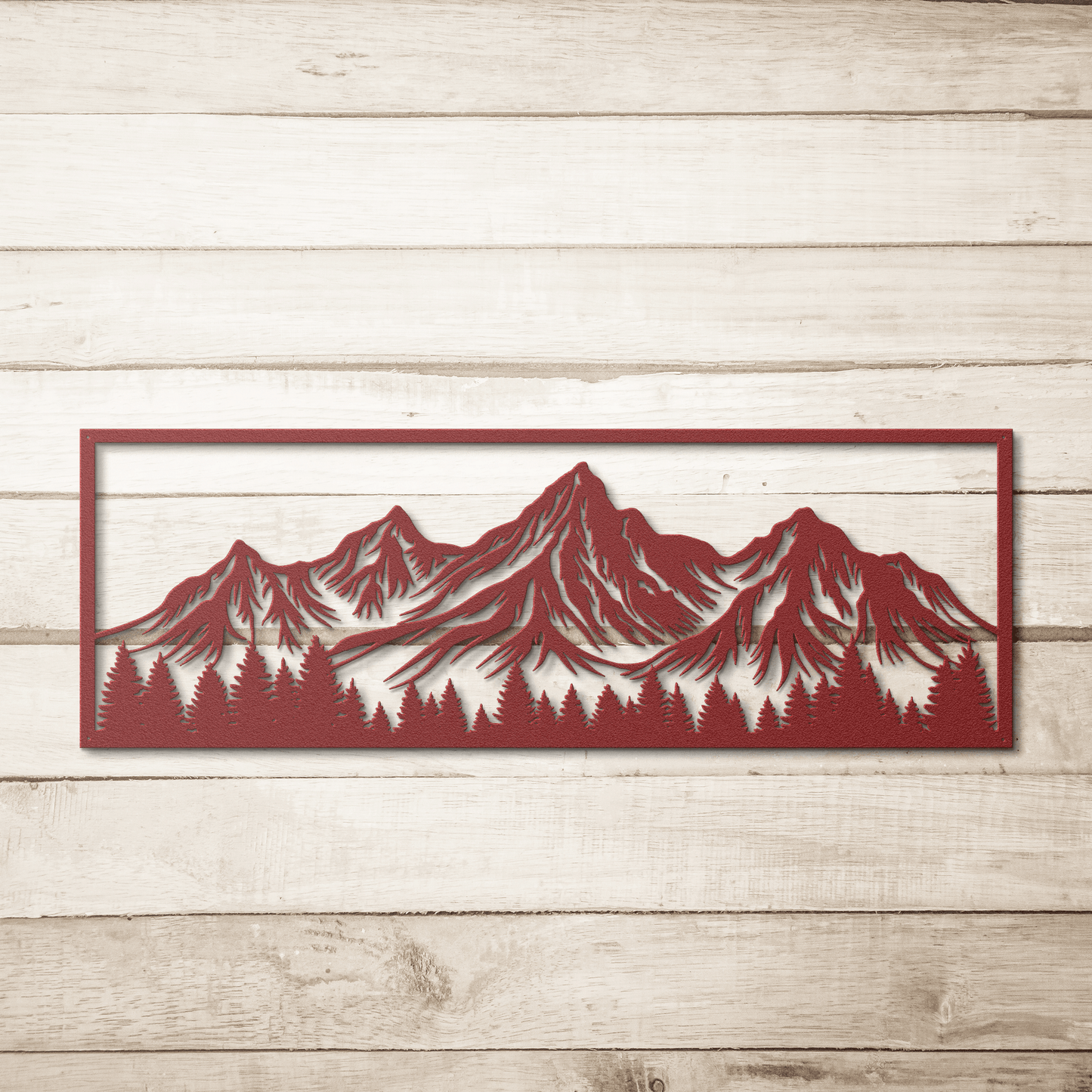Mountain Scene View Metal Wall Art - MAIKERU STUDIO