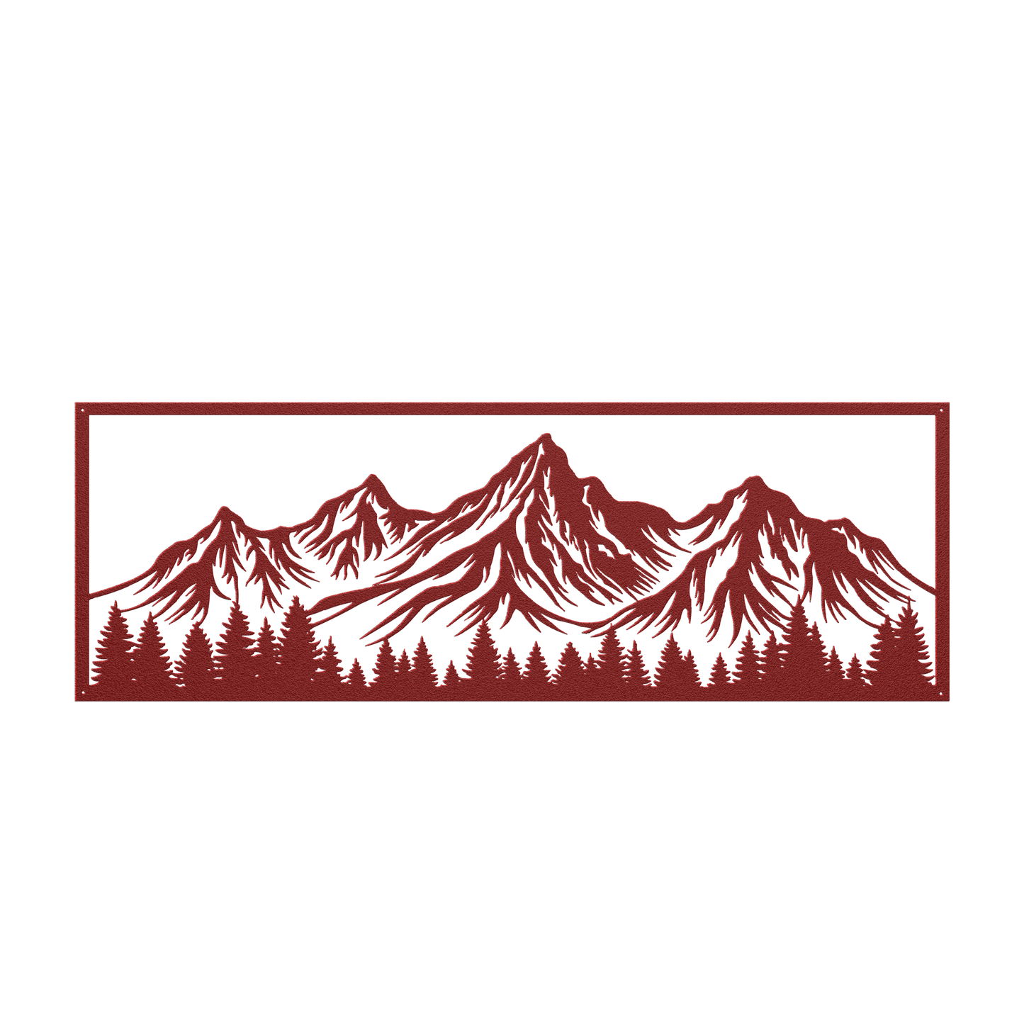 Mountain Scene View Metal Wall Art - MAIKERU STUDIO