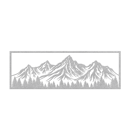 Mountain Scene View Metal Wall Art - MAIKERU STUDIO