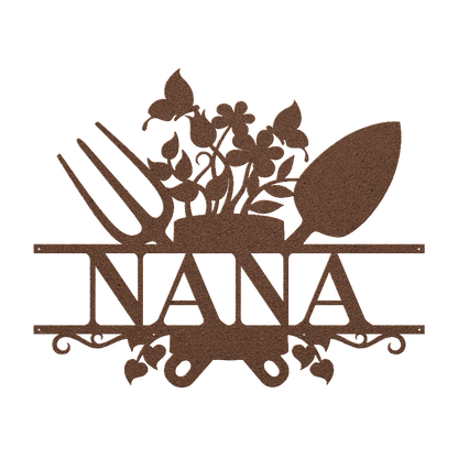 Nana Garden Sign Metal Wall Art - MAIKERU STUDIO