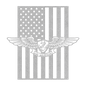 Naval Air Warfare Wings Metal Wall Art | American Flag Tribute - MAIKERU STUDIO