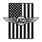 Naval Aircrew Wings Metal Wall Art | American Flag Tribute - MAIKERU STUDIO