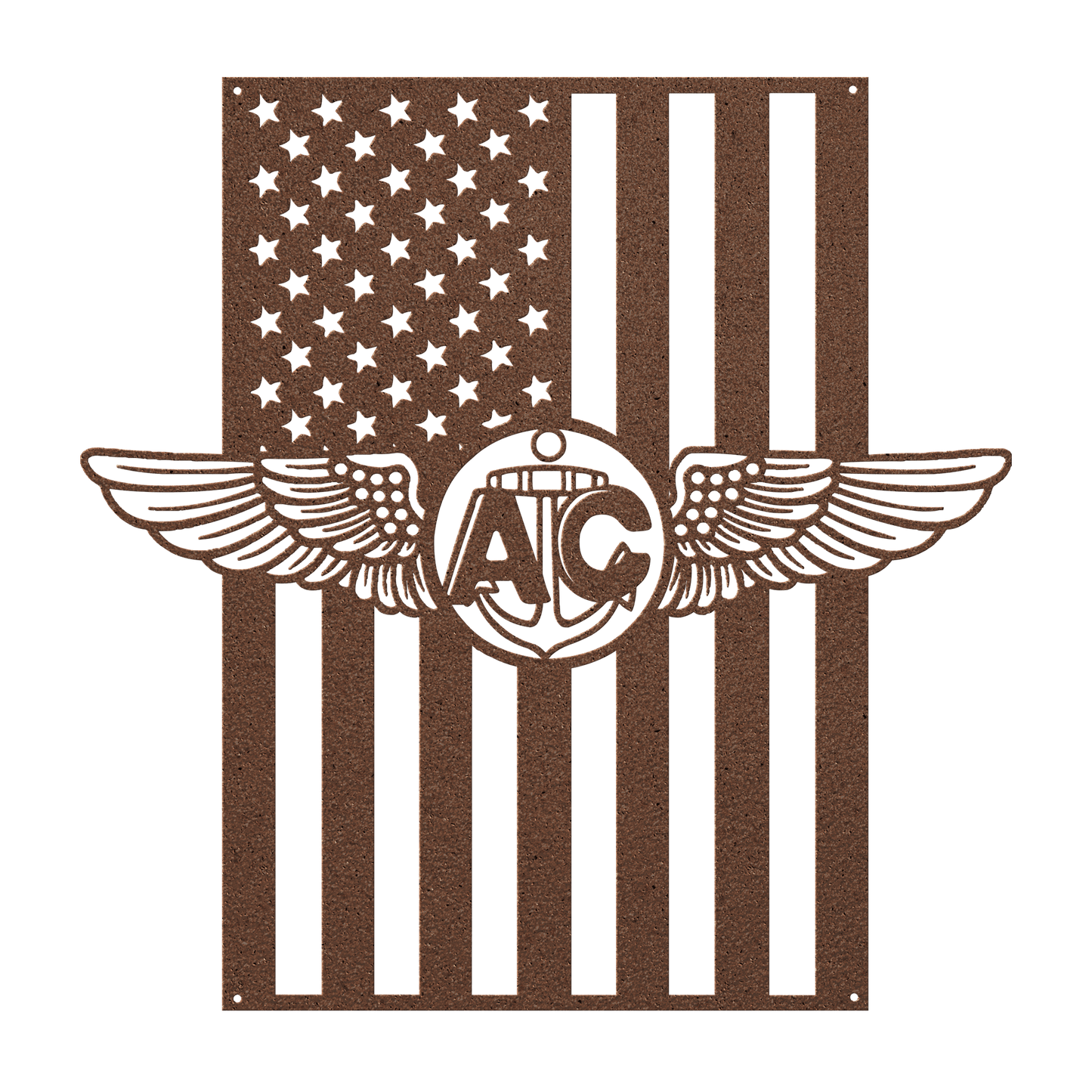 Naval Aircrew Wings Metal Wall Art | American Flag Tribute - MAIKERU STUDIO