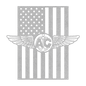 Naval Aircrew Wings Metal Wall Art | American Flag Tribute - MAIKERU STUDIO