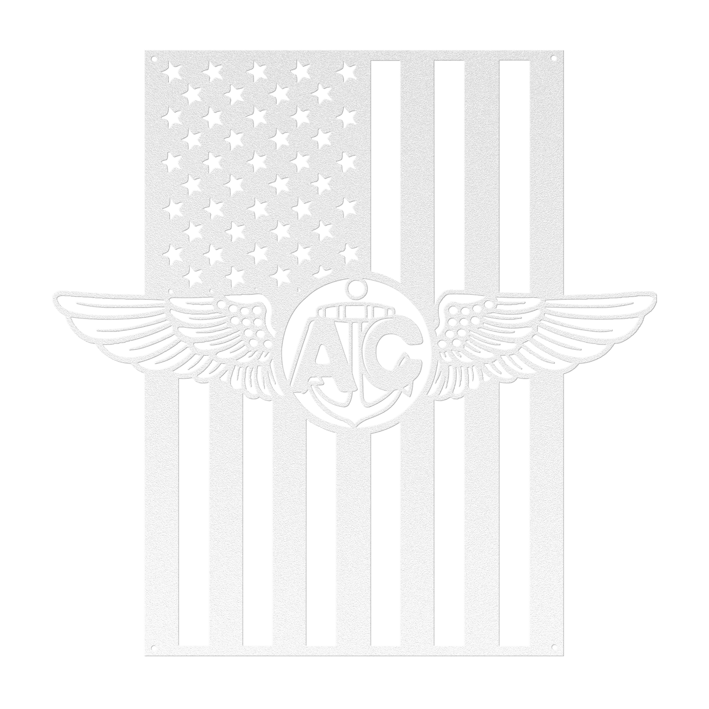 Naval Aircrew Wings Metal Wall Art | American Flag Tribute - MAIKERU STUDIO