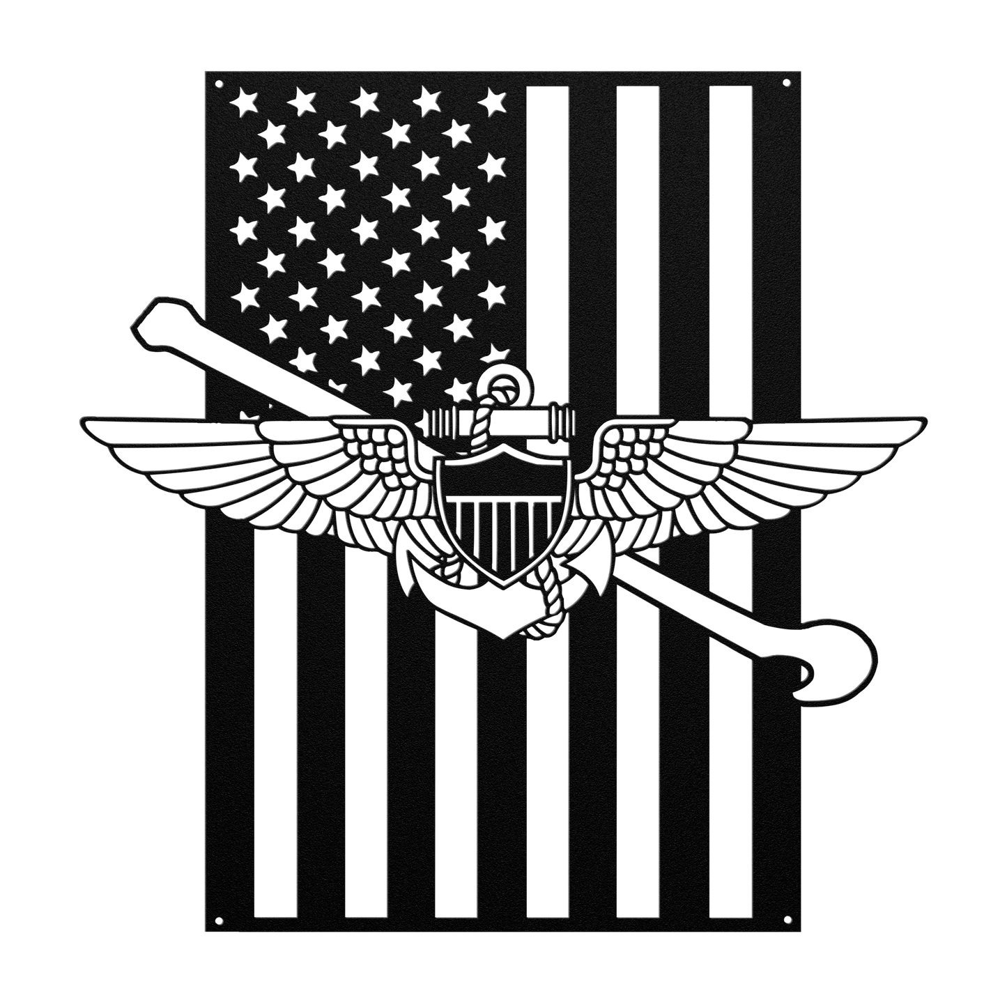 Naval Aviation Tailhook Wings | American Flag Tribute - MAIKERU STUDIO