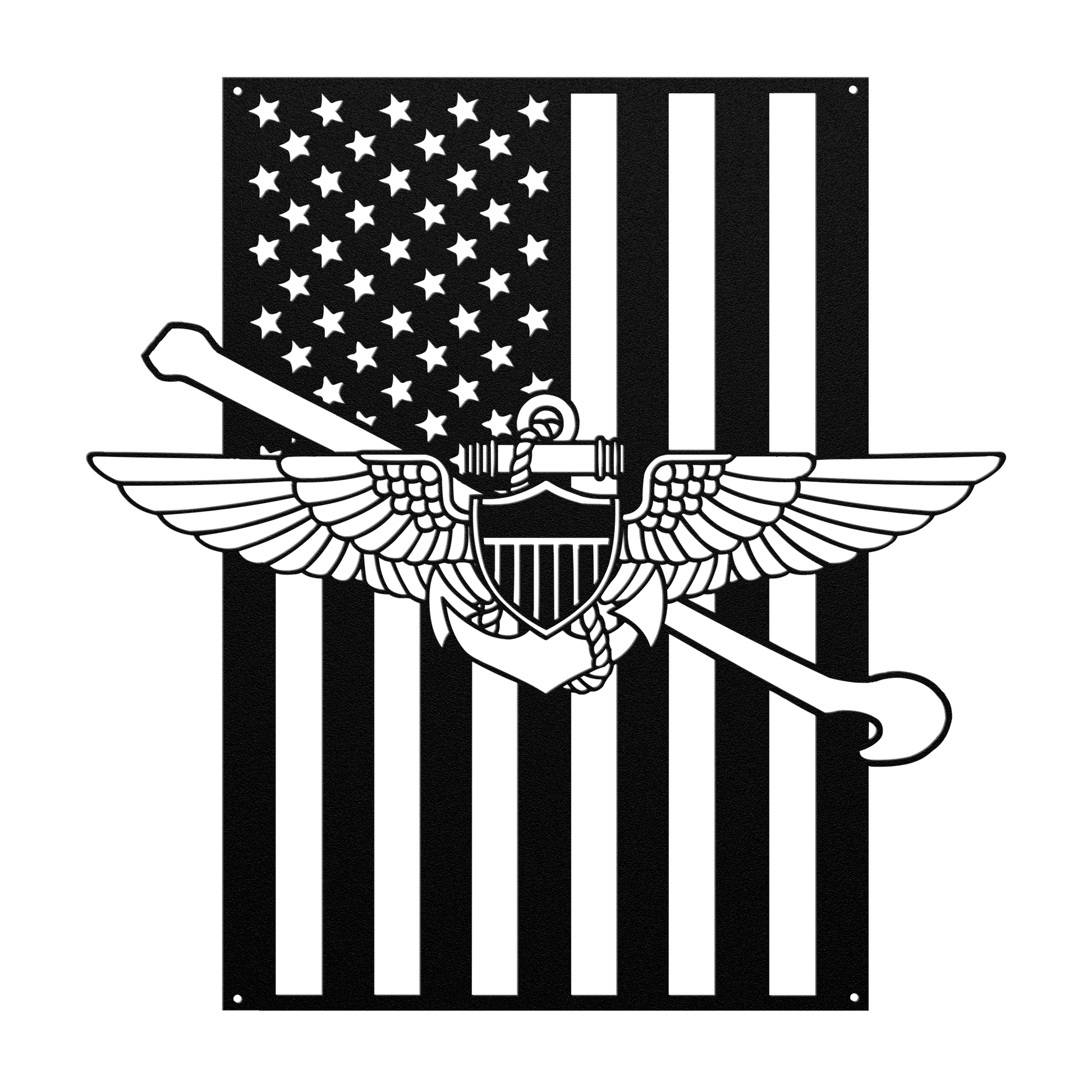 Naval Aviation Tailhook Wings | American Flag Tribute - MAIKERU STUDIO