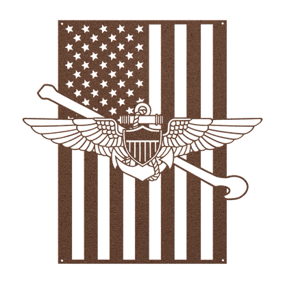 Naval Aviation Tailhook Wings | American Flag Tribute - MAIKERU STUDIO