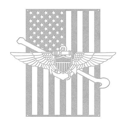 Naval Aviation Tailhook Wings | American Flag Tribute - MAIKERU STUDIO