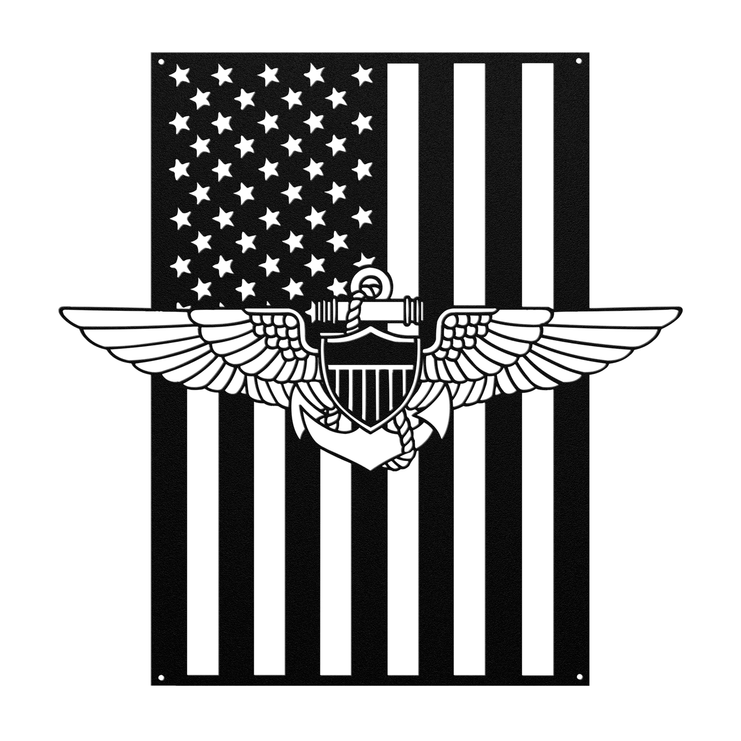 Naval Aviator Wings | American Flag Tribute - MAIKERU STUDIO
