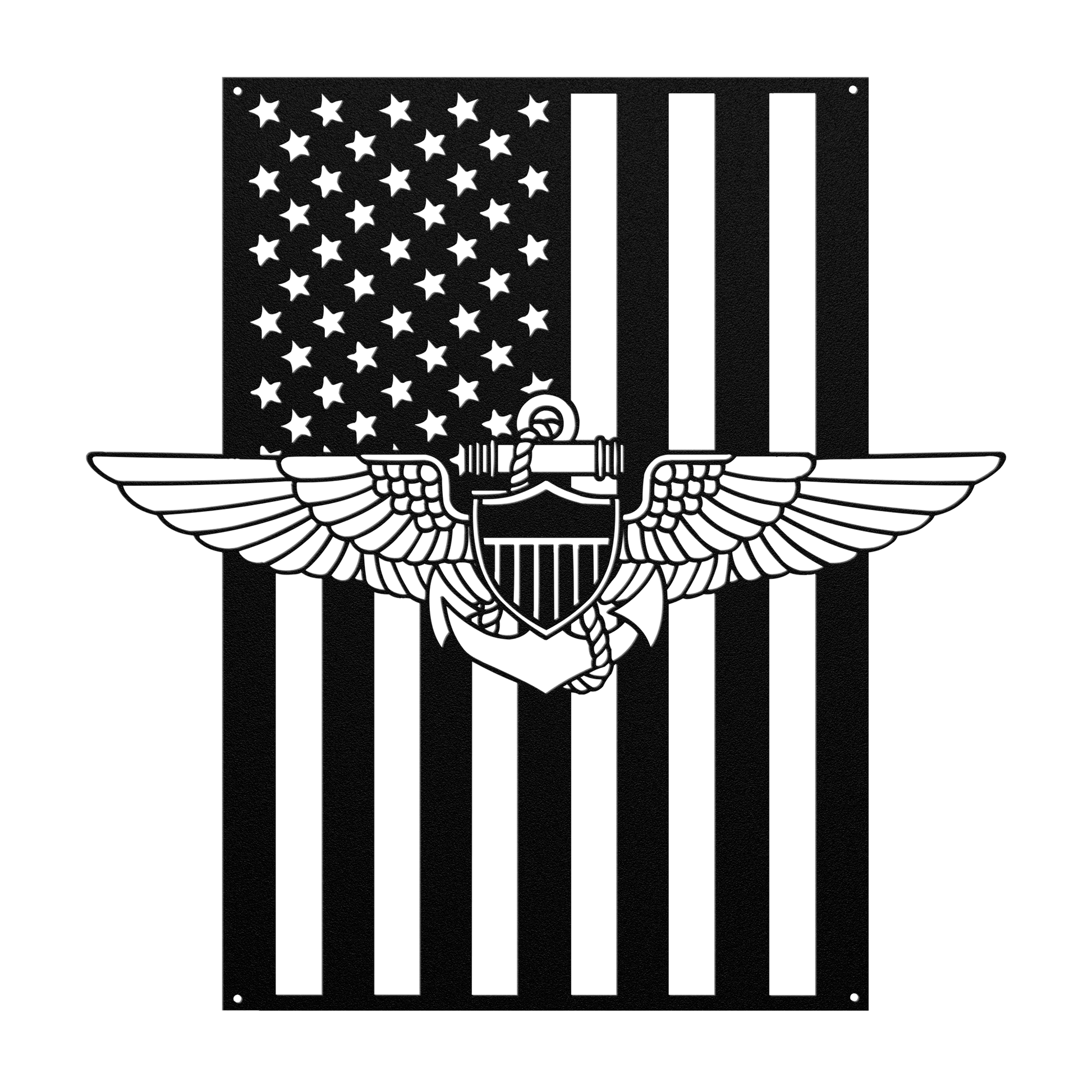 Naval Aviator Wings | American Flag Tribute - MAIKERU STUDIO