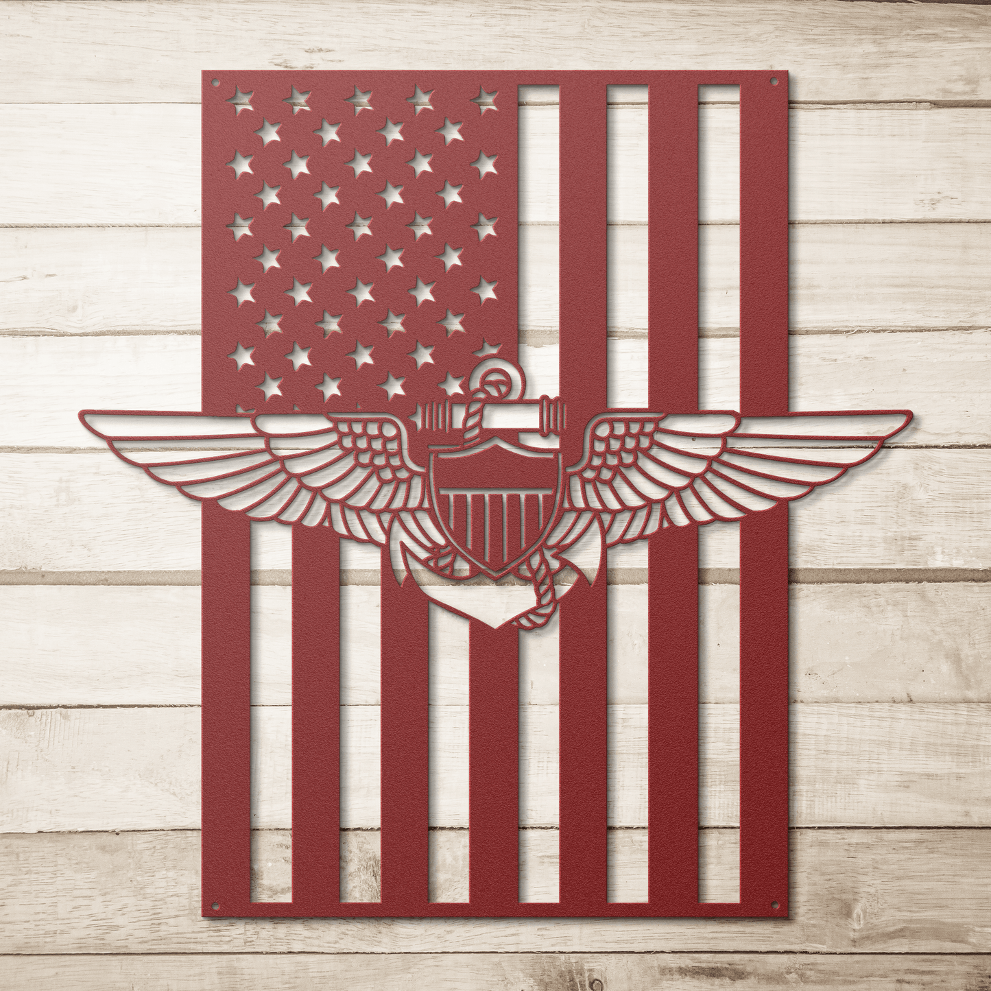 Naval Aviator Wings | American Flag Tribute - MAIKERU STUDIO