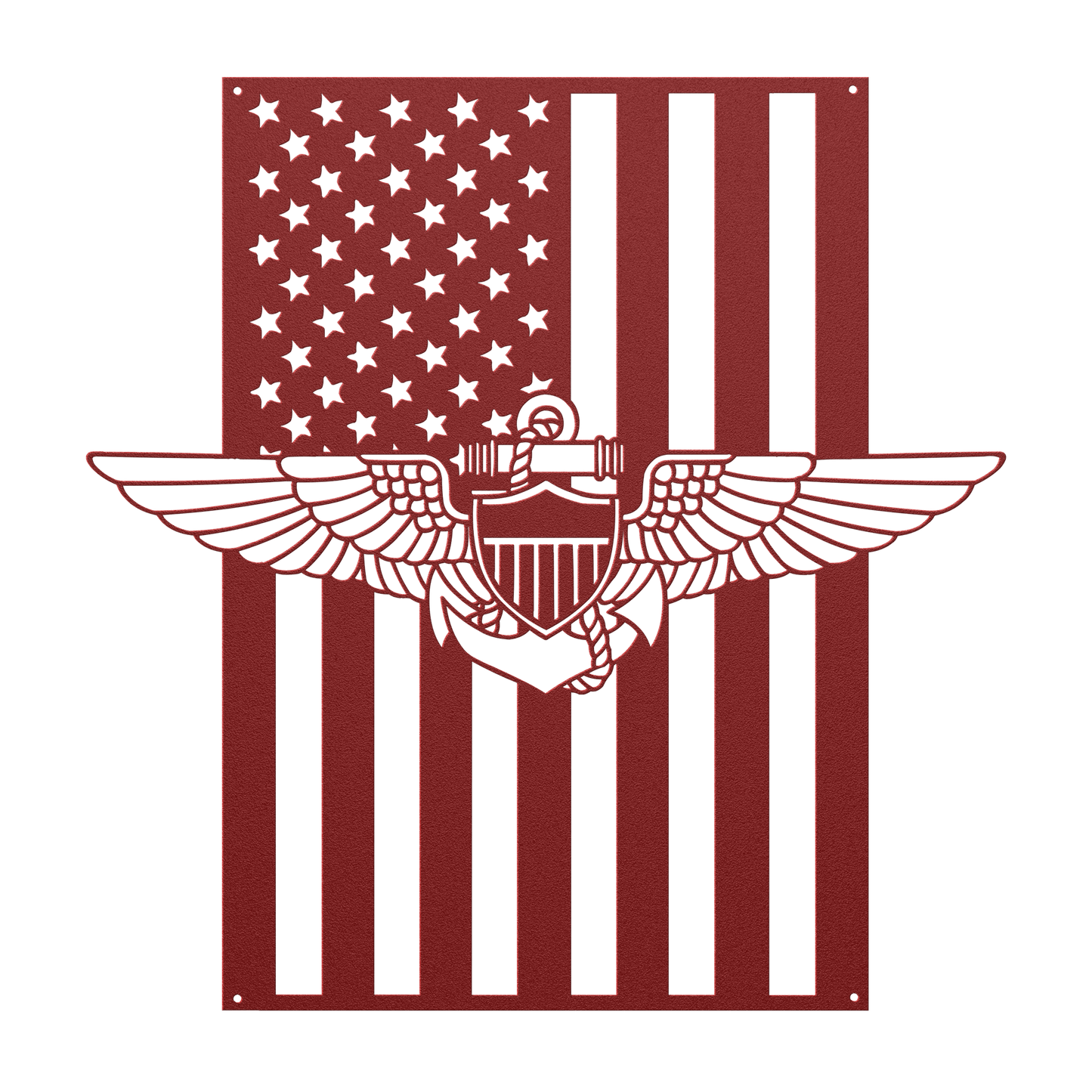 Naval Aviator Wings | American Flag Tribute - MAIKERU STUDIO