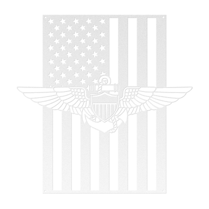 Naval Aviator Wings | American Flag Tribute - MAIKERU STUDIO