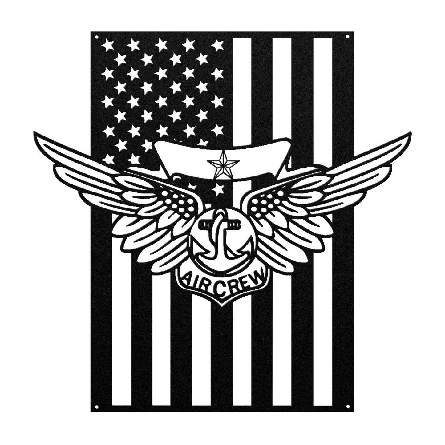 Naval Combat Aircrew Wings 1 Star | American Flag Tribute - MAIKERU STUDIO