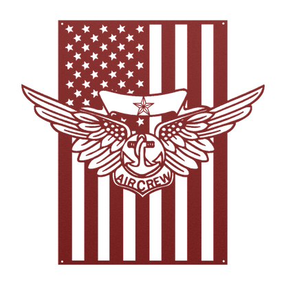 Naval Combat Aircrew Wings 1 Star | American Flag Tribute - MAIKERU STUDIO