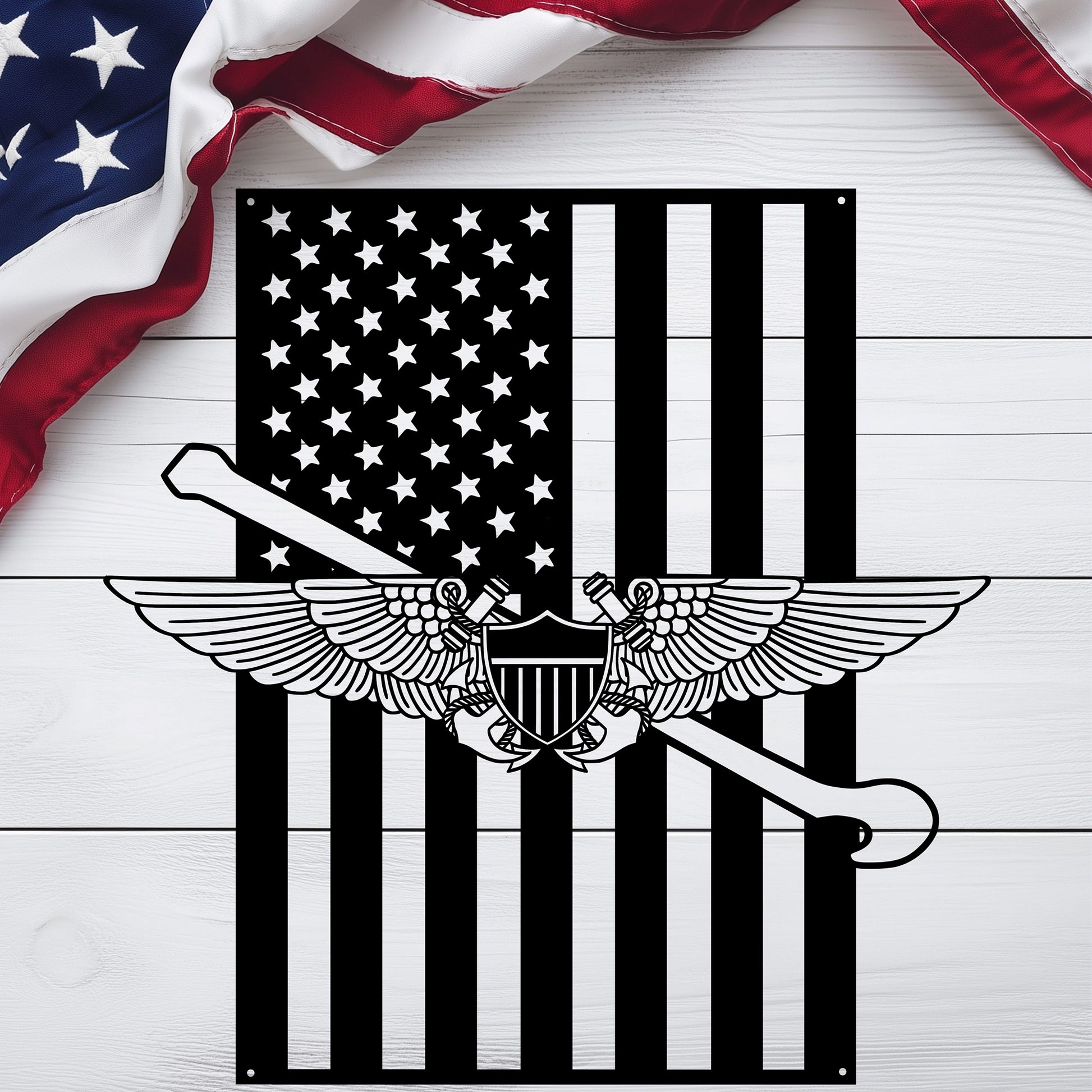 NFO Tailhook Wings | American Flag Tribute - MAIKERU STUDIO