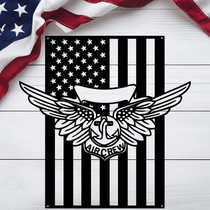 Naval Combat Aircrew wings | American Flag Tribute - MAIKERU STUDIO