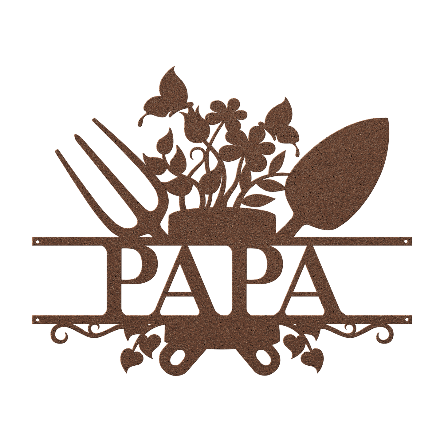 Papa Garden Sign Metal Wall Art - MAIKERU STUDIO