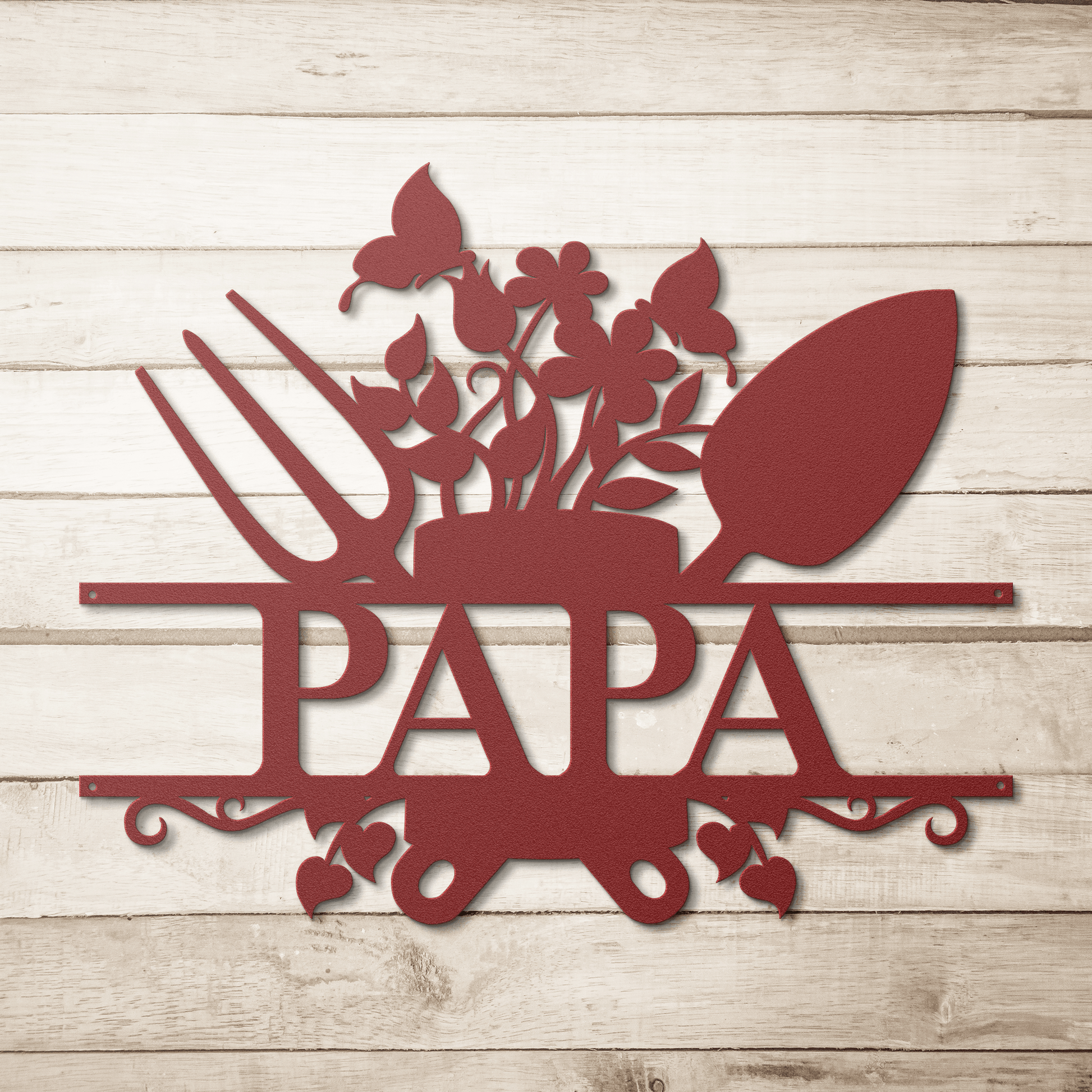 Papa Garden Sign Metal Wall Art - MAIKERU STUDIO