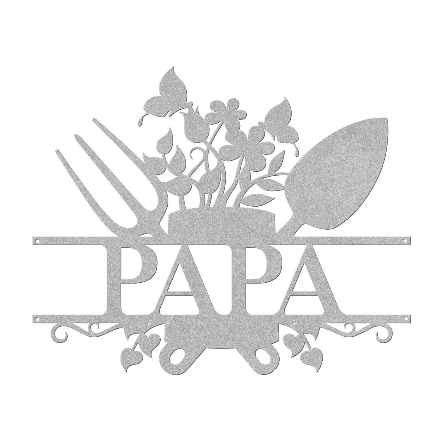 Papa Garden Sign Metal Wall Art - MAIKERU STUDIO