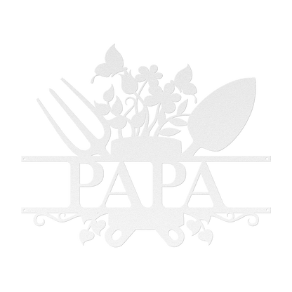 Papa Garden Sign Metal Wall Art - MAIKERU STUDIO