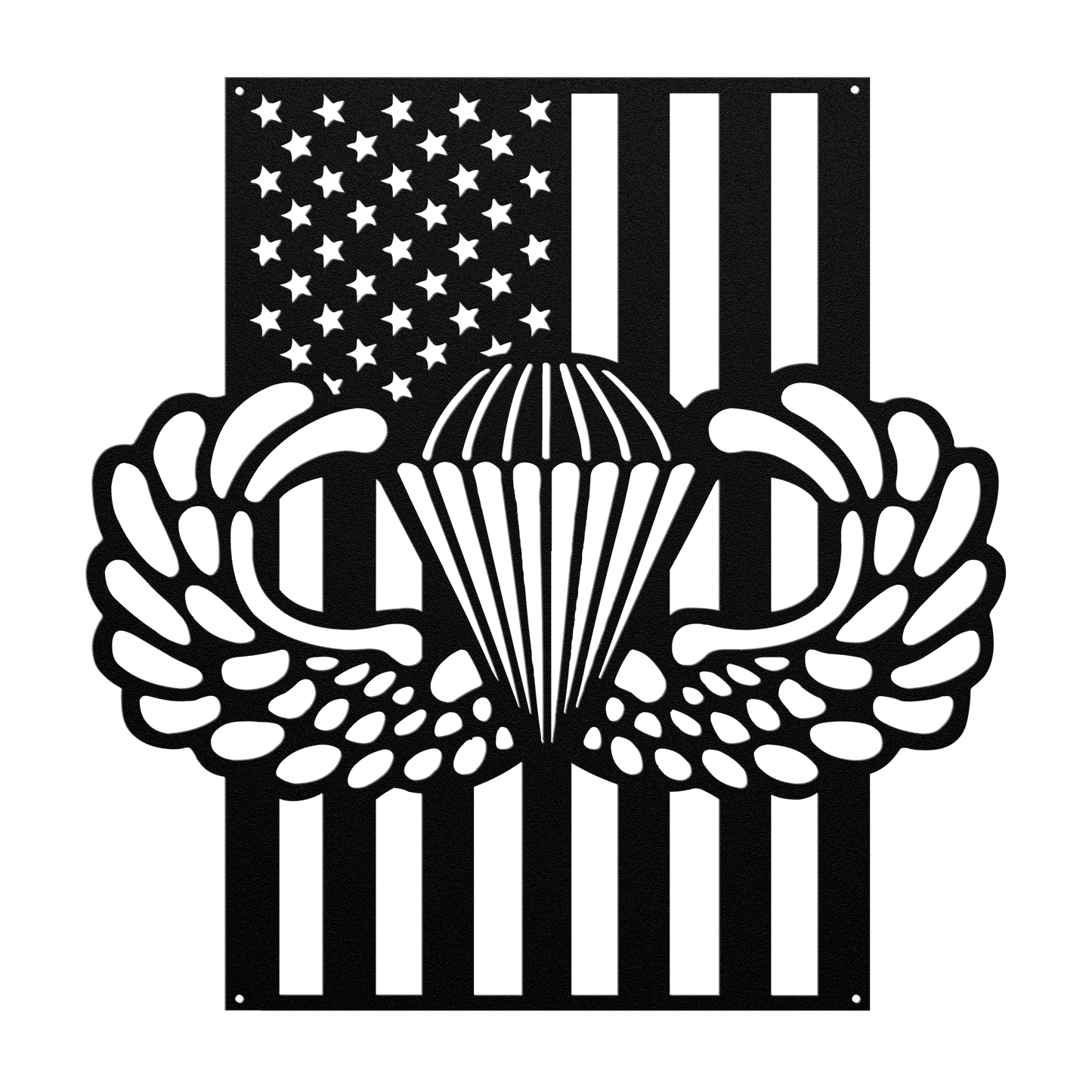 Paratrooper Jump Wings | Airborne Military Metal Wall Art - MAIKERU STUDIO