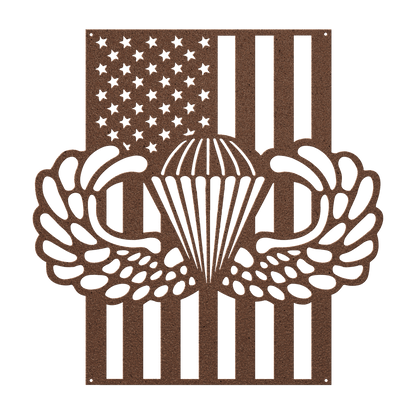 Paratrooper Jump Wings | Airborne Military Metal Wall Art - MAIKERU STUDIO