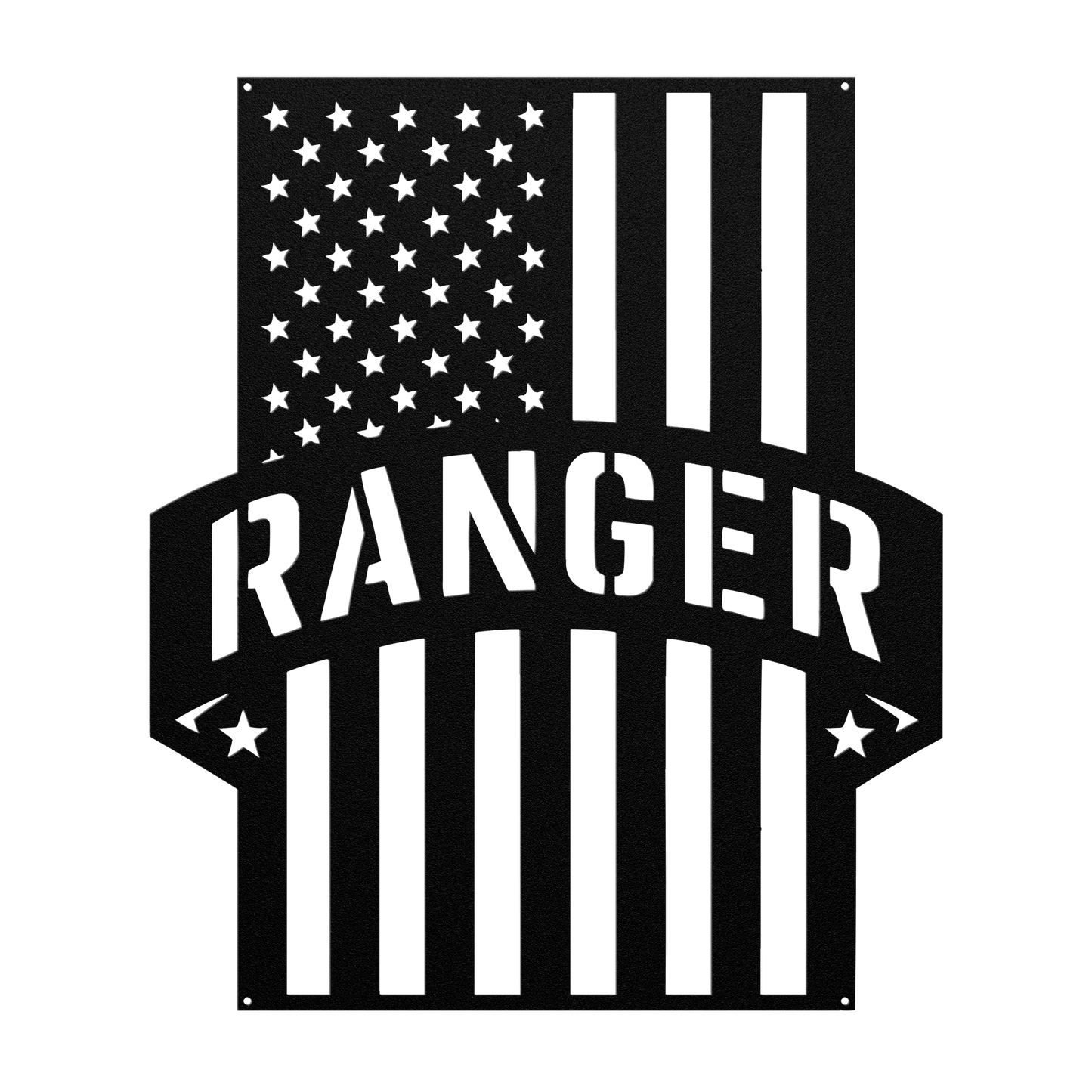 Ranger Tribute | American Flag Metal Wall Art - MAIKERU STUDIO