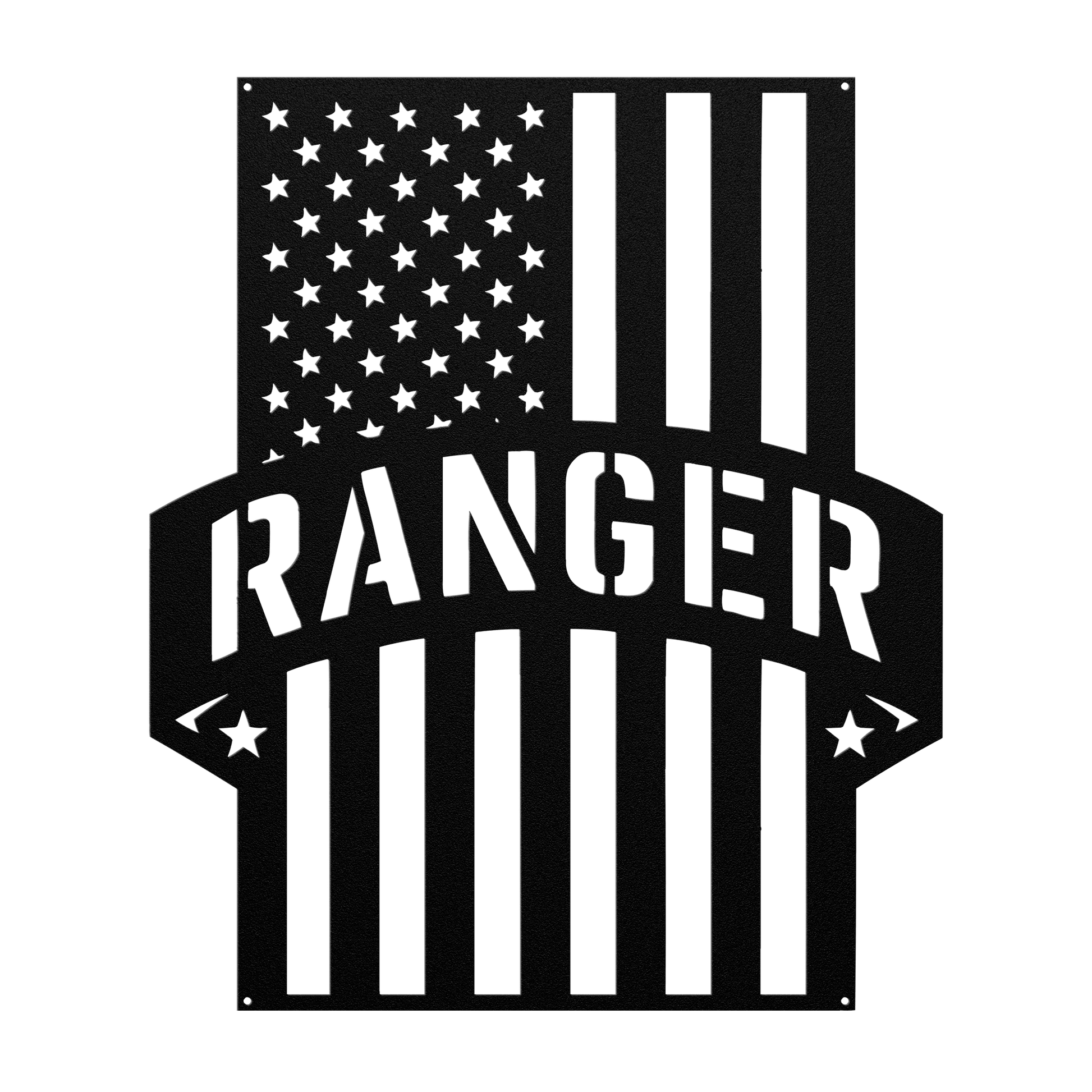 Ranger Tribute | American Flag Metal Wall Art - MAIKERU STUDIO