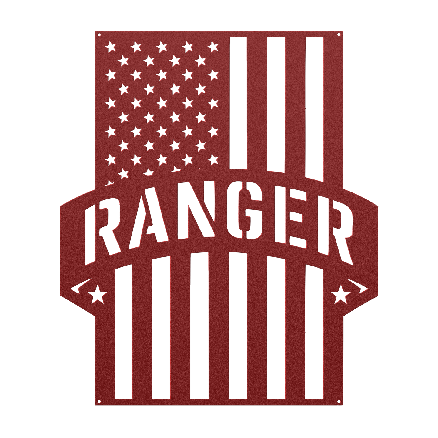 Ranger Tribute | American Flag Metal Wall Art - MAIKERU STUDIO