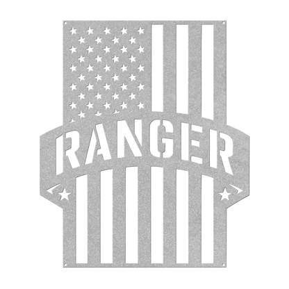 Ranger Tribute | American Flag Metal Wall Art - MAIKERU STUDIO