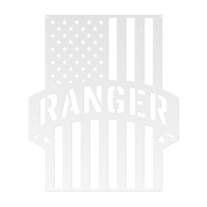 Ranger Tribute | American Flag Metal Wall Art - MAIKERU STUDIO