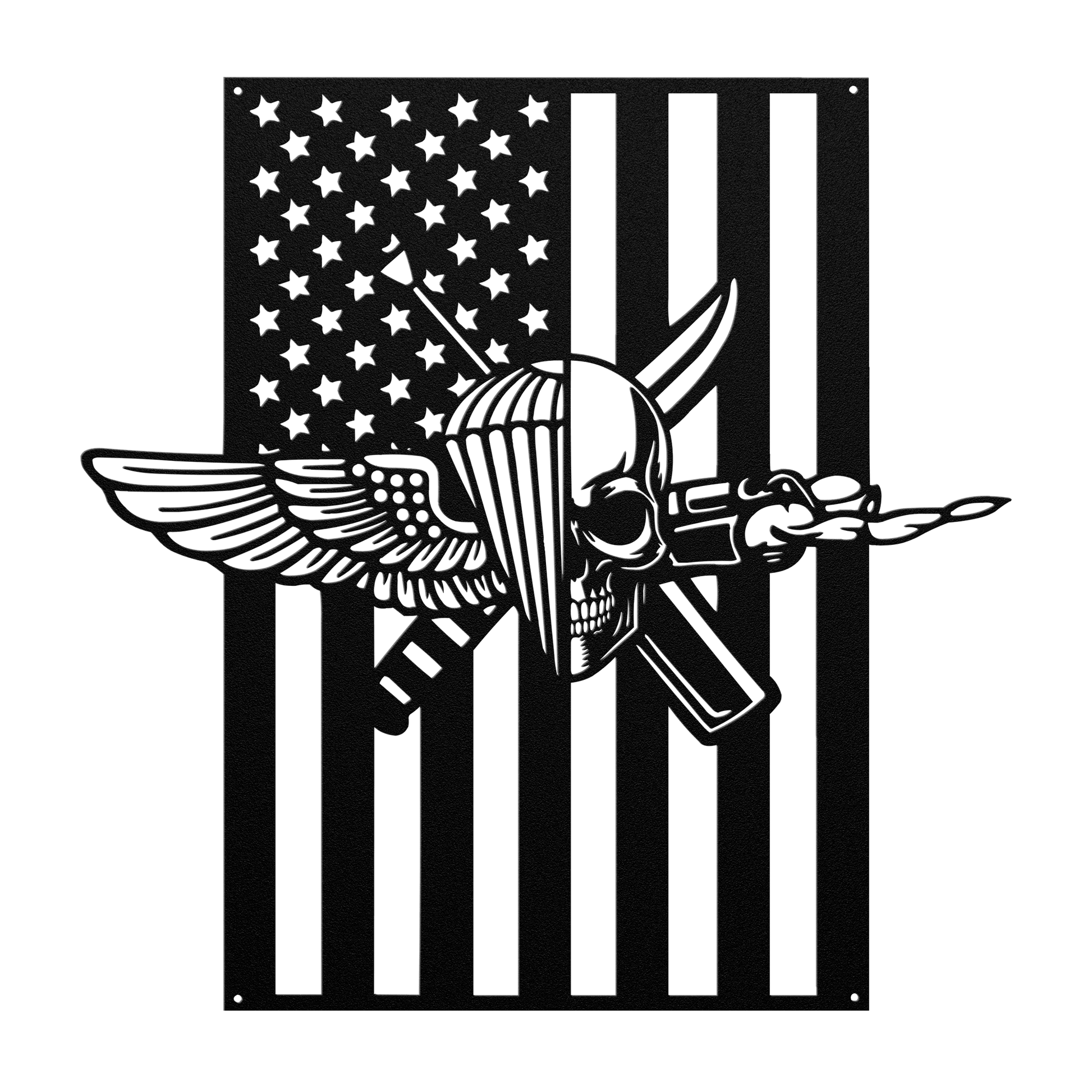 Recon Jack | American Flag Tribute Metal Wall Art - MAIKERU STUDIO