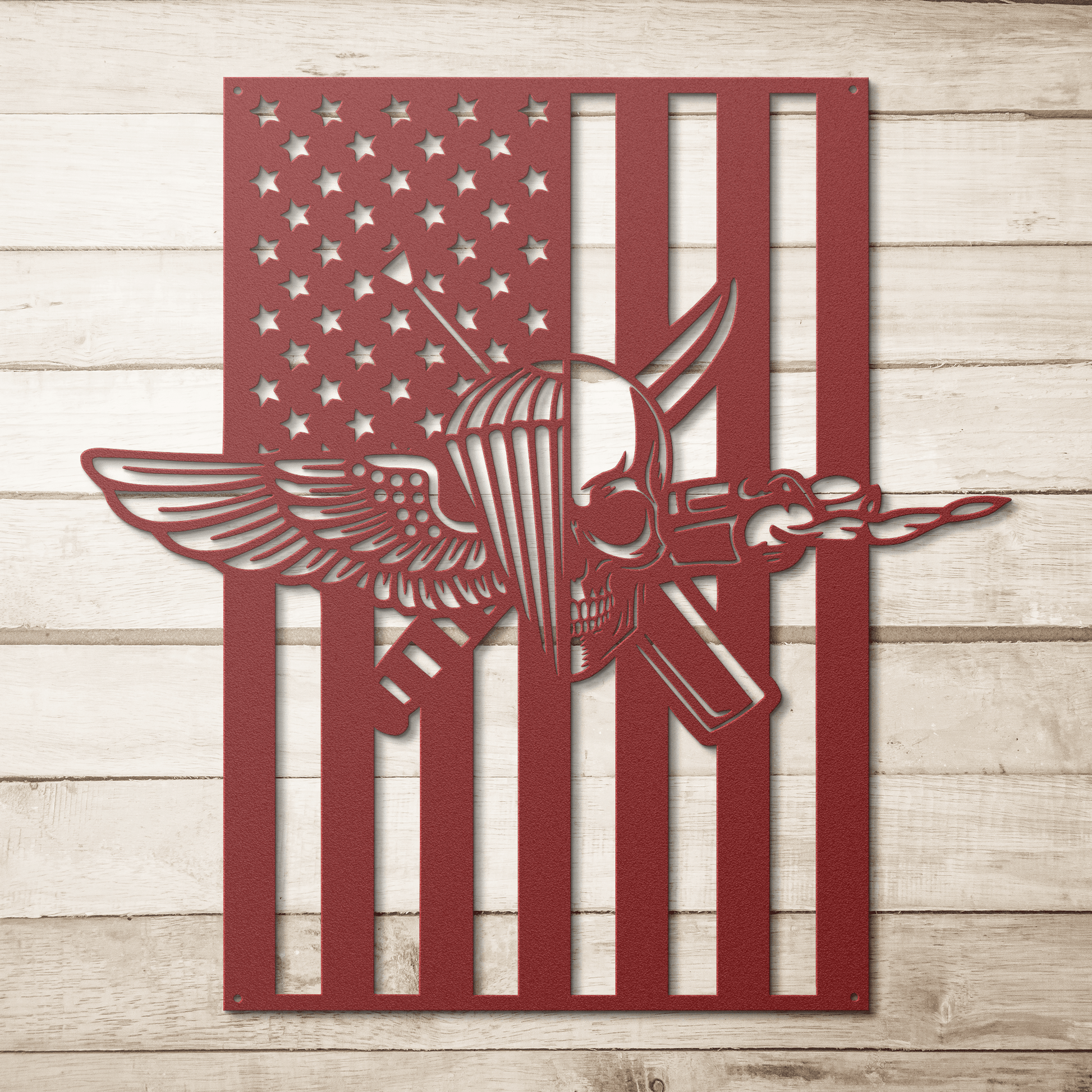Recon Jack | American Flag Tribute Metal Wall Art - MAIKERU STUDIO