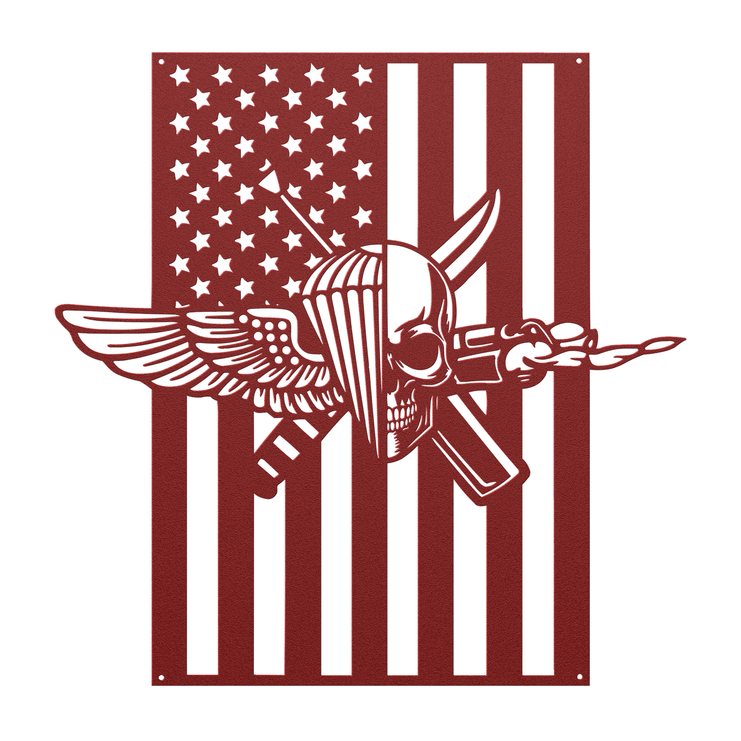 Recon Jack | American Flag Tribute Metal Wall Art - MAIKERU STUDIO