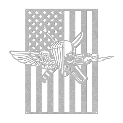 Recon Jack | American Flag Tribute Metal Wall Art - MAIKERU STUDIO