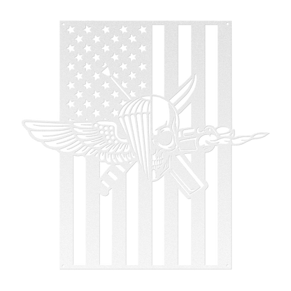 Recon Jack | American Flag Tribute Metal Wall Art - MAIKERU STUDIO
