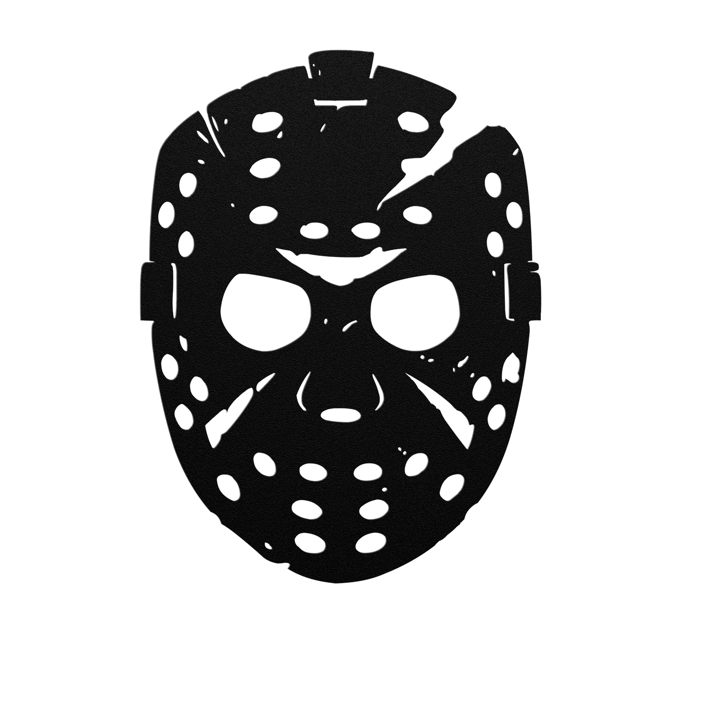Scary Halloween Hockey Mask Metal Wall Art - MAIKERU STUDIO