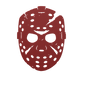 Scary Halloween Hockey Mask Metal Wall Art - MAIKERU STUDIO