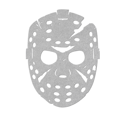Scary Halloween Hockey Mask Metal Wall Art - MAIKERU STUDIO
