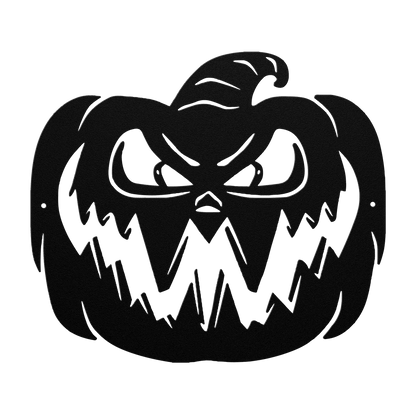 Scary Halloween Pumpkin Metal Wall Art - MAIKERU STUDIO