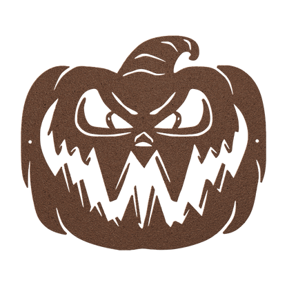 Scary Halloween Pumpkin Metal Wall Art - MAIKERU STUDIO