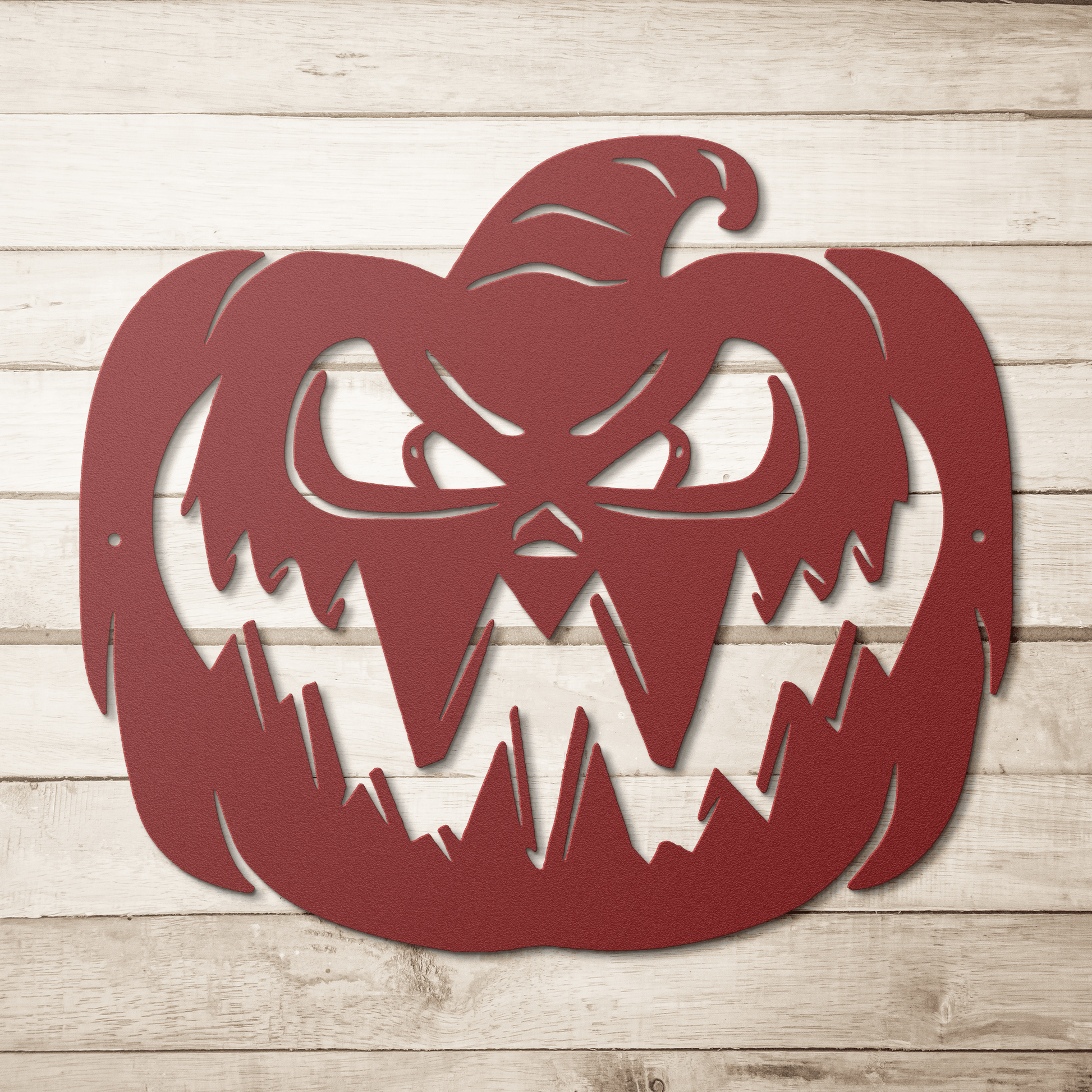Scary Halloween Pumpkin Metal Wall Art - MAIKERU STUDIO