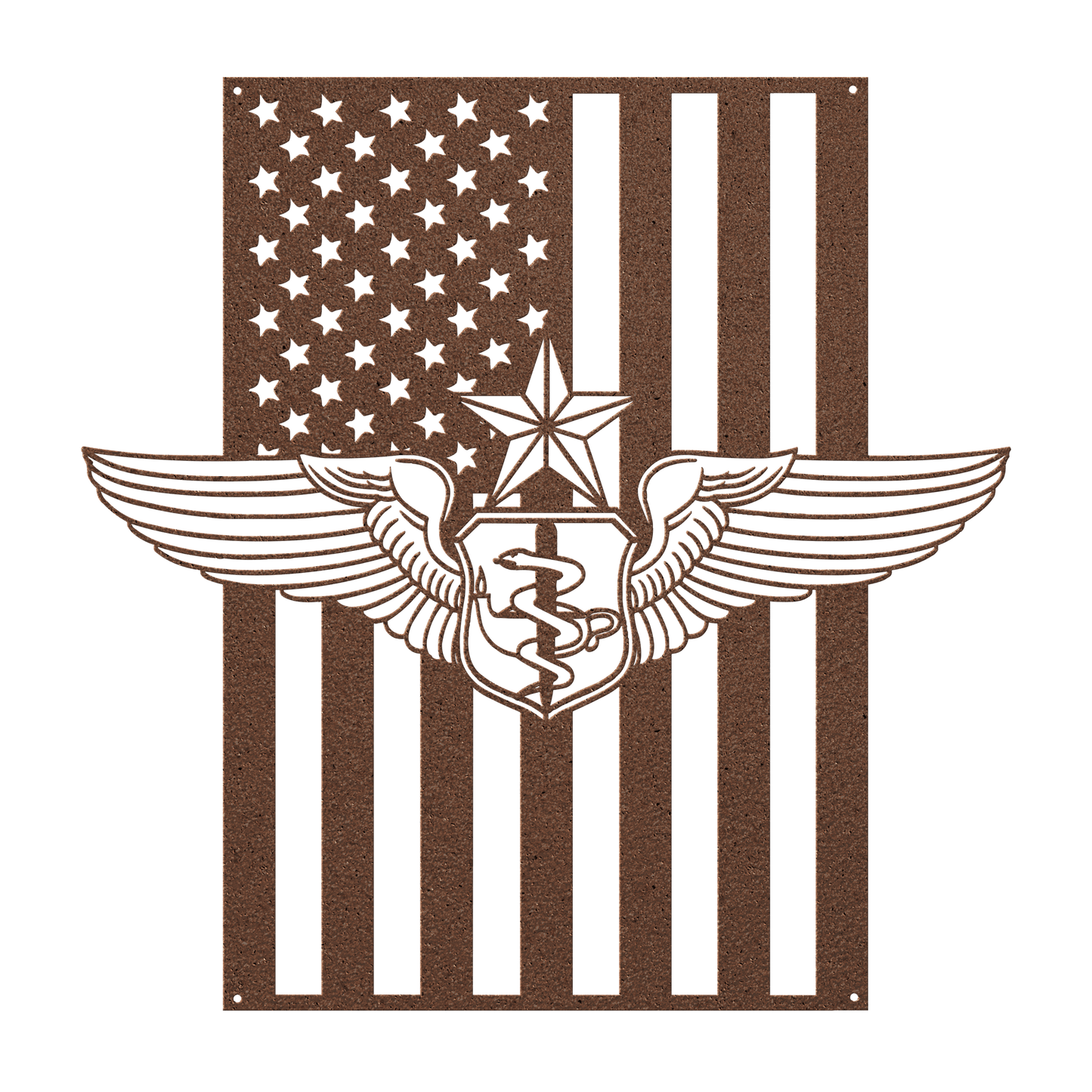 Senior Flight Nurse Wings | American Flag Tribute - MAIKERU STUDIO