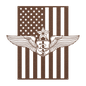 Senior Flight Nurse Wings | American Flag Tribute - MAIKERU STUDIO