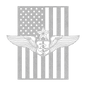 Senior Flight Nurse Wings | American Flag Tribute - MAIKERU STUDIO