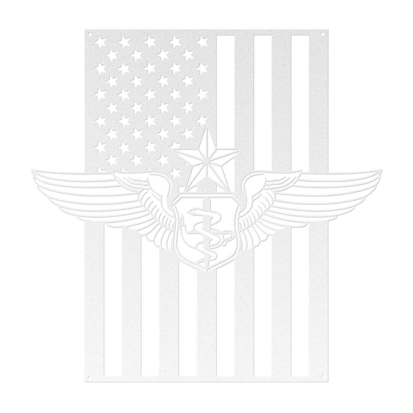 Senior Flight Nurse Wings | American Flag Tribute - MAIKERU STUDIO