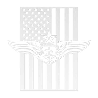 Senior Flight Nurse Wings | American Flag Tribute - MAIKERU STUDIO